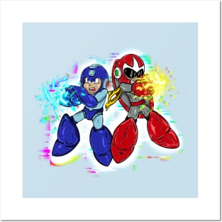 Rockman and protoman Posters and Art